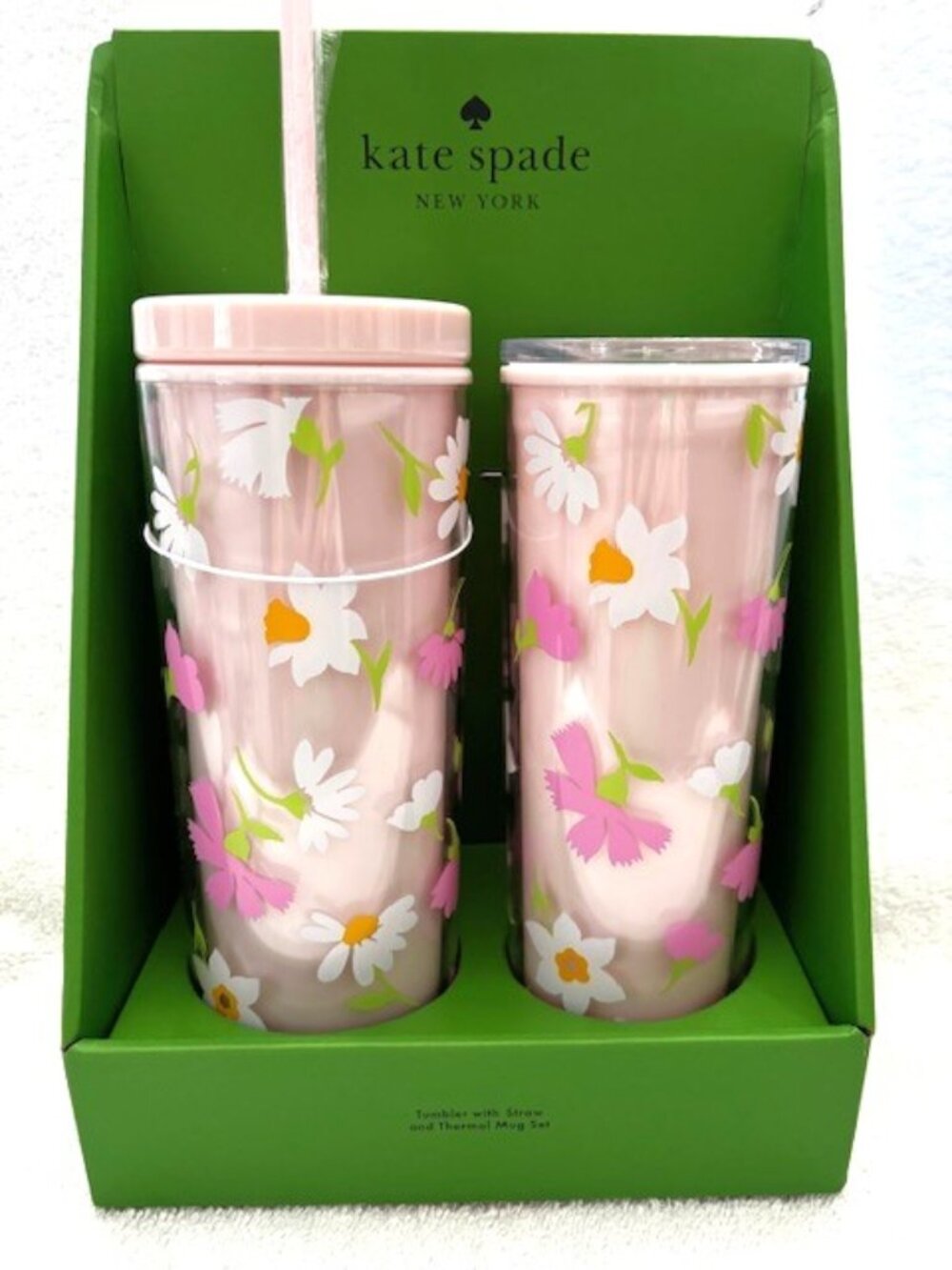 kate spade New York Floral Waltz 2-pack tumbler and mug set NWT